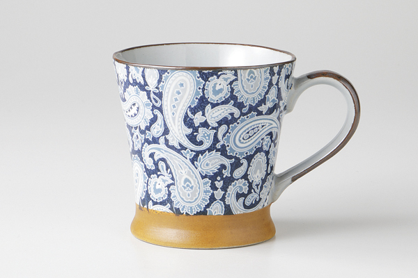 ペイズリー マグ(青)