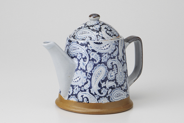 ペイズリー ポット青(網付)