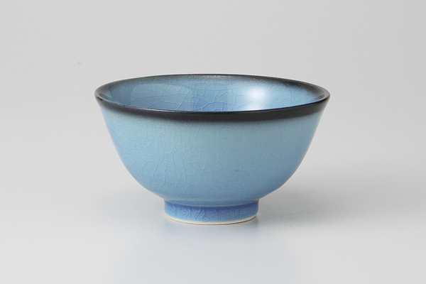 青輝貫入 飯茶碗