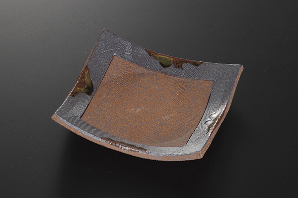 焼〆 四角銘々皿