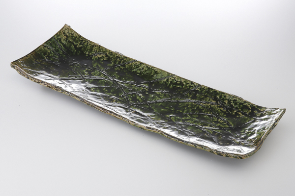 織部たたき芦 長角大皿