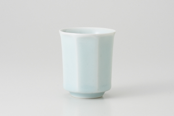 青白磁八角 湯呑