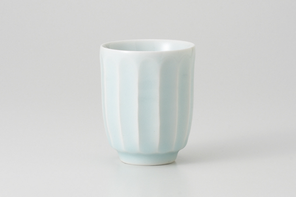 青白磁削ぎ 湯呑