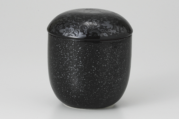 黒唐草 小むし碗