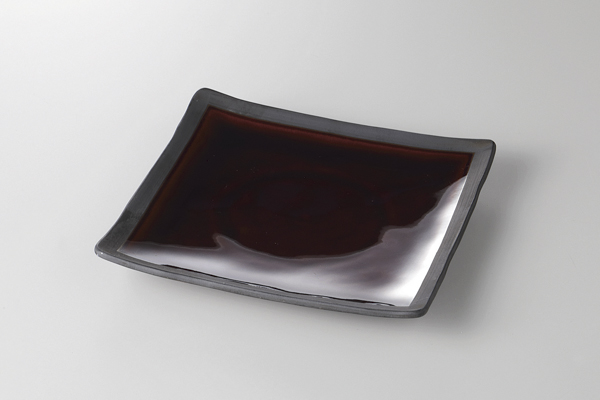 アメ釉 6.0正角皿