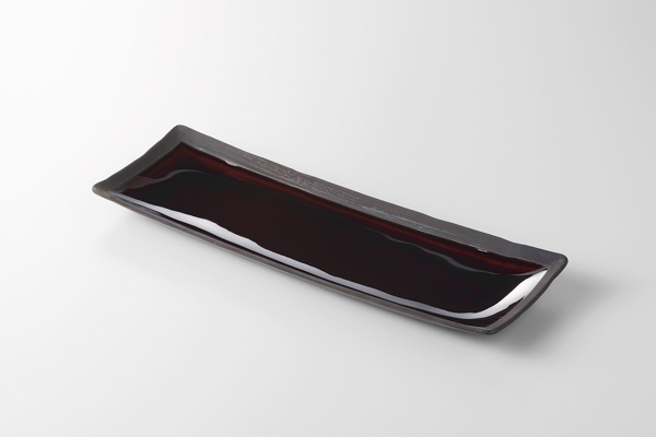 アメ釉 11.0長皿