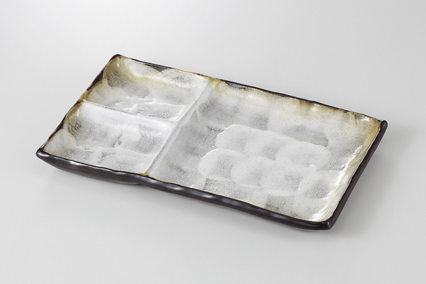 備前志野 8.0三品盛皿