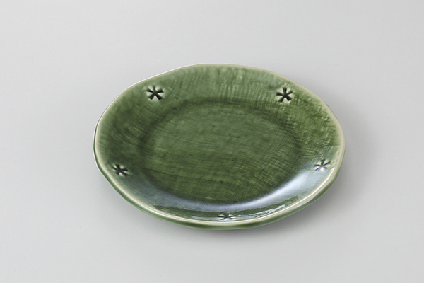 織部印花 銘々皿