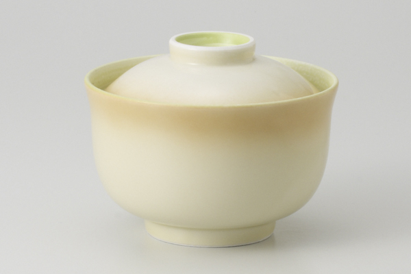 黄彩 円菓子碗(蓋)