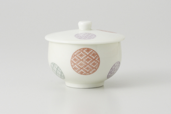 源氏丸紋 蓋付湯呑