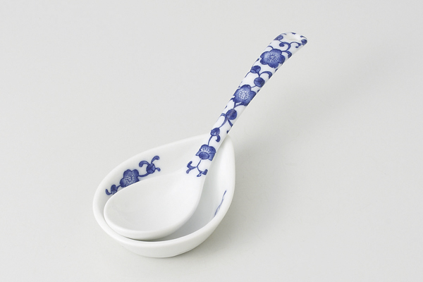 花唐草 スプーン(紺)