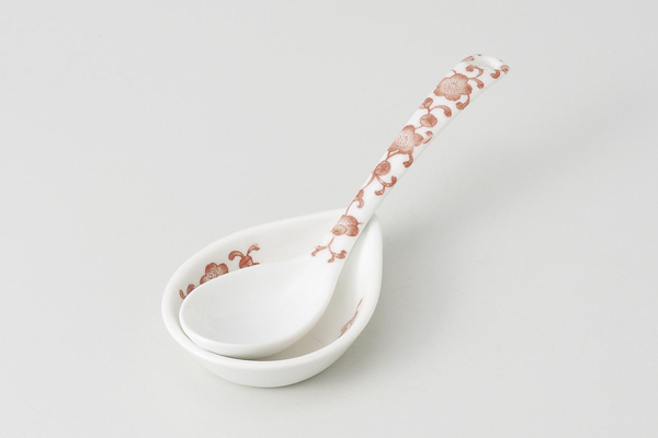 花唐草 スプーン(桃)