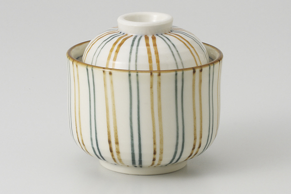 二色十草 ダルマ形蒸し碗