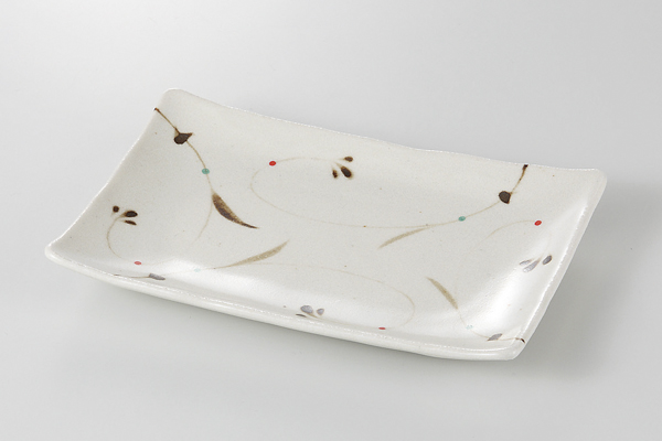 錆唐草 7.0長角皿