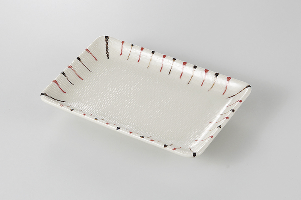 二色十草(赤) 6.0焼物皿