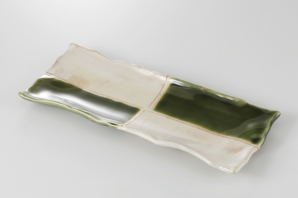 オリベ市松 サンマ皿