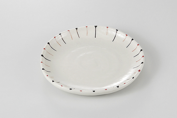 二色十草(赤) 4.0丸皿