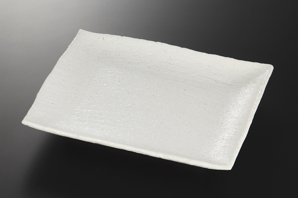 ソバ志野 角盛皿