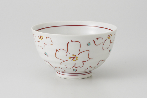 赤絵花 多用碗