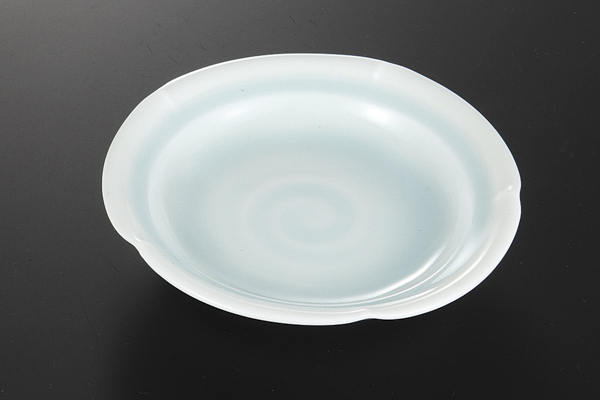 青白磁 5.0丸皿