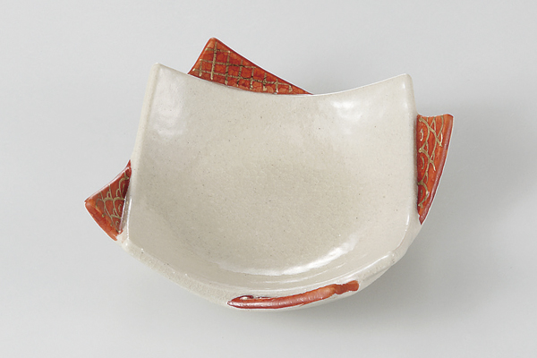 赤絵 重ね型皿(小)