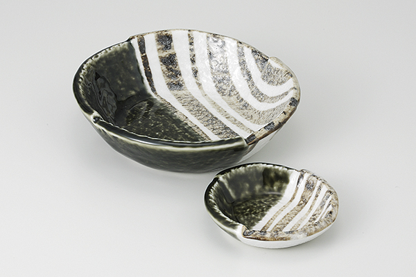 織部ストライプ 5.0刺身鉢