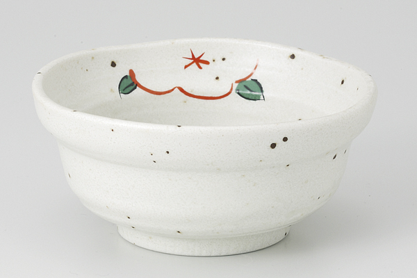 白イラボ赤絵花 3.6小鉢