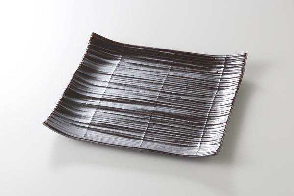 鉄砂スダレ 角大皿(ハマなし)