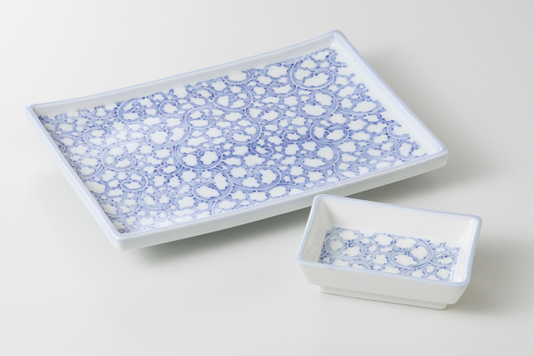 タコ唐草 焼物皿