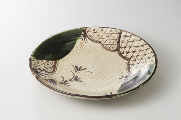 織部七宝 8.0丸皿