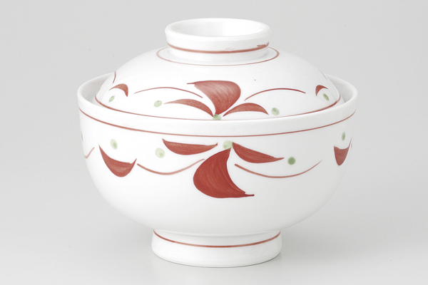 赤絵つなぎ 円菓子碗