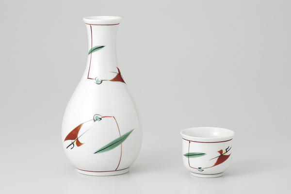 赤絵つゆ草 一合徳利