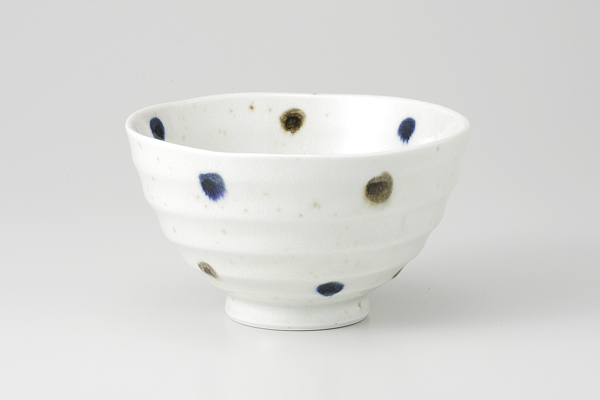 ドット(ブルー) 茶漬碗