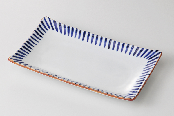 藍十草 7.0長角皿