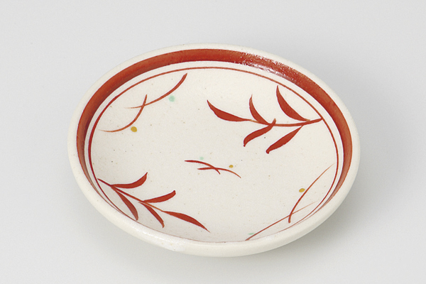 赤絵芦 小皿