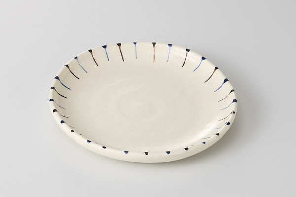 二色十草(青) 4.0丸皿