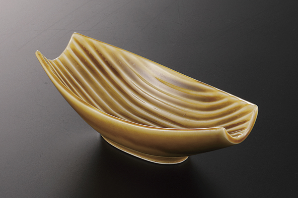 黄瀬戸 笹型小付