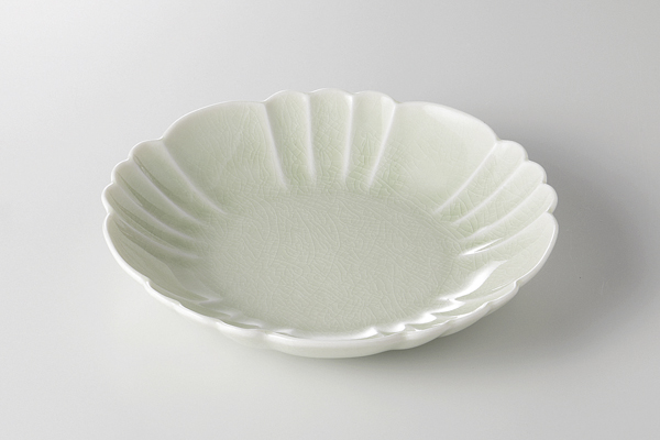 彩花 薄緑 浅鉢