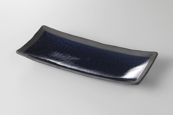 紺結晶 突出皿