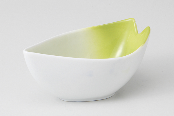 グリーン吹き 桜型小鉢