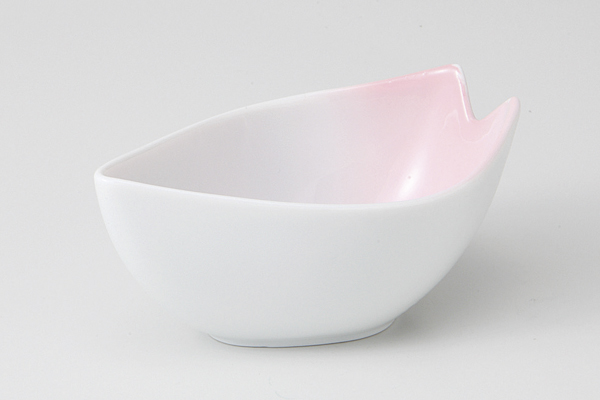 ピンク吹き 桜型小鉢