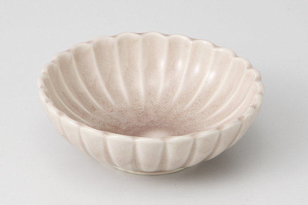 桜灰釉 菊型丸鉢