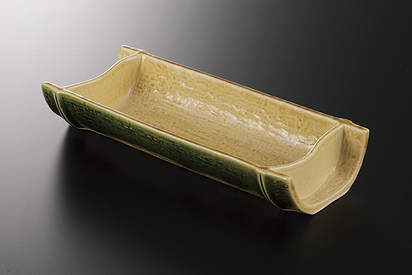 黄瀬戸織部 割竹向付