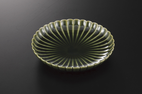織部 菊型5.0丸皿