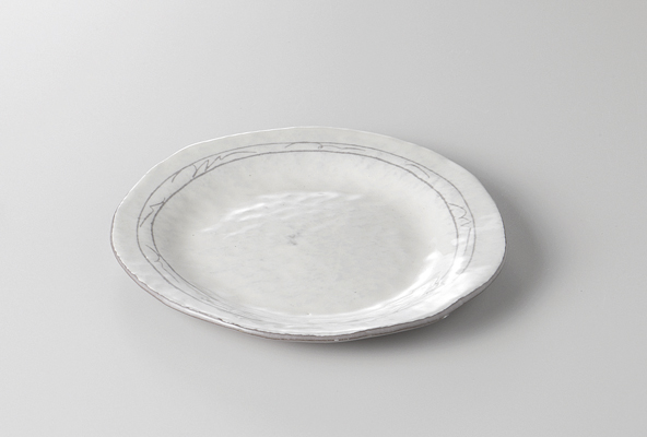 【廃番】粉引 丸銘々皿