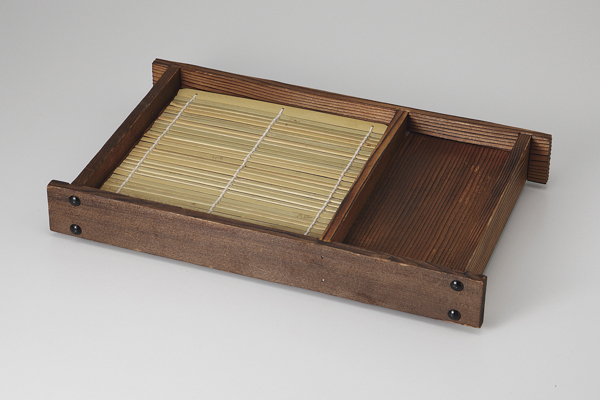 焼杉ザルそば器(大) (ミス付)