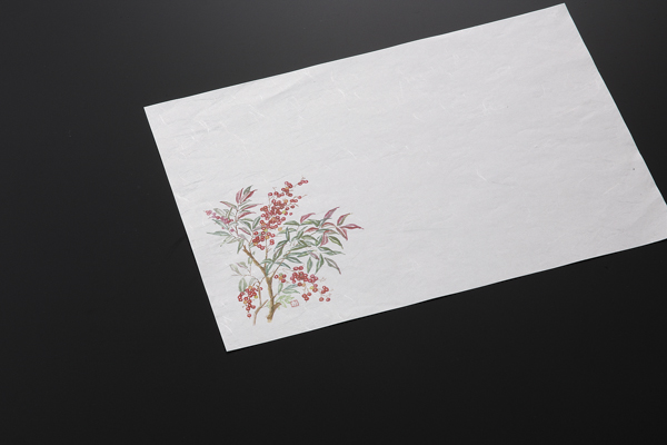 和紙敷紙100枚入 ⑧南天(12～1月)