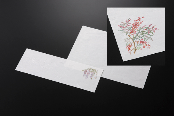 和紙敷紙(小)100枚入 ⑯南天(12～1月)