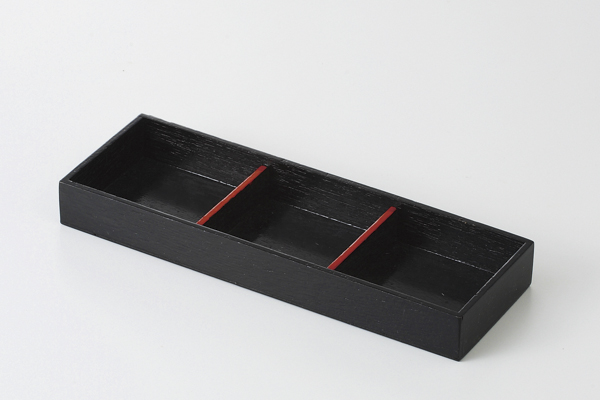 黒塗箱 三ツ切