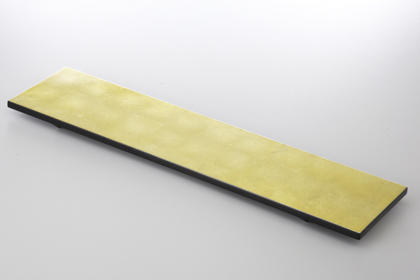 木トレー(ゴールド) 細長形